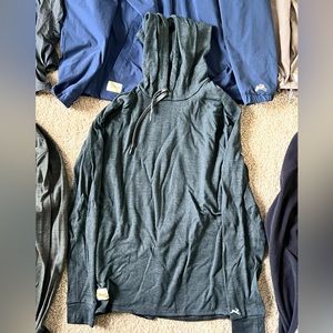 Mens Tracksmith Small Black Downeaster/NDO underhoodie